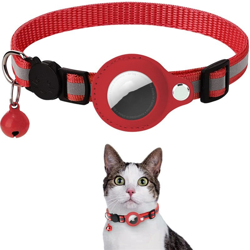 Pet Collar With Bell Airtag Reflective Collar