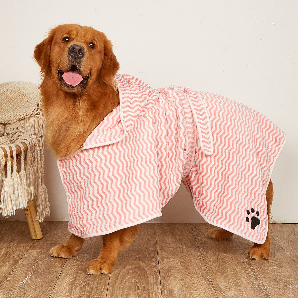 Pet Dogs And Cats Microfiber Bathrobe Towel