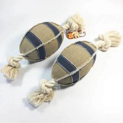 Linen Cotton Rope Dog Toys Bite Resistant Rugby Training