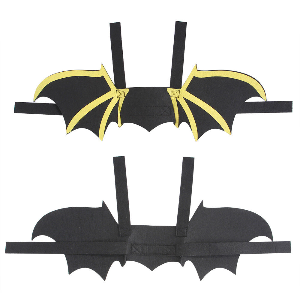 Dog Costumes Cat Print Bat Wings Bell