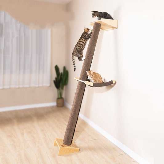 Solid Wood Large Cat Climbing Frame Cat Litter Cat Tree One Cat Shelf