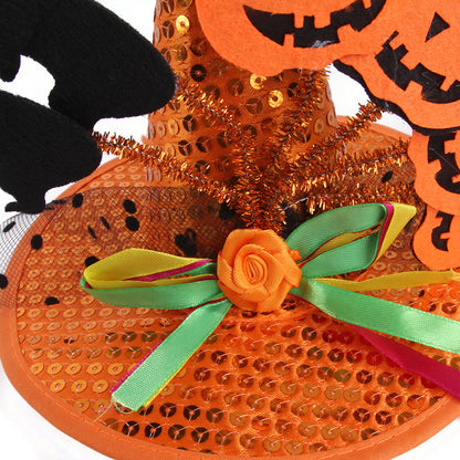 Dogs Cats Halloween Hats Pumpkin Headgear