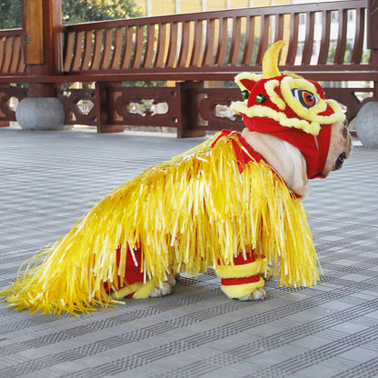 New Year Transformed Into Pet Clothing Lion Dance Costume