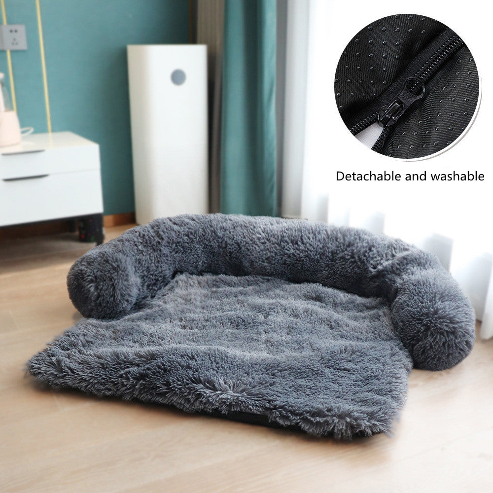 Removable Pet Dog Mat Sofa Dog Bed Soft Pad Blanket Cushion Home Washable Rug Warm Cat Bed Mat For Couches Car Floor Protector