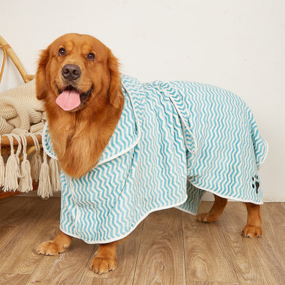 Pet Dogs And Cats Microfiber Bathrobe Towel