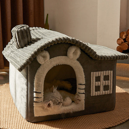 Winter Warm Villa Enclosed Cat Litter