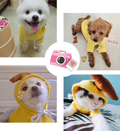 Cute Fruit Dog Clothes For Small Dogs Hoodies Winter Warm Fleece Pet Clothing Puppy Cat Costume Coat For French Chihuahua Outfit